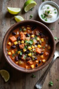 comforting meatless taco inspired soup