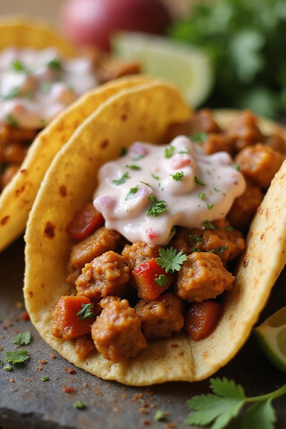 quick flavorful ground chicken tacos