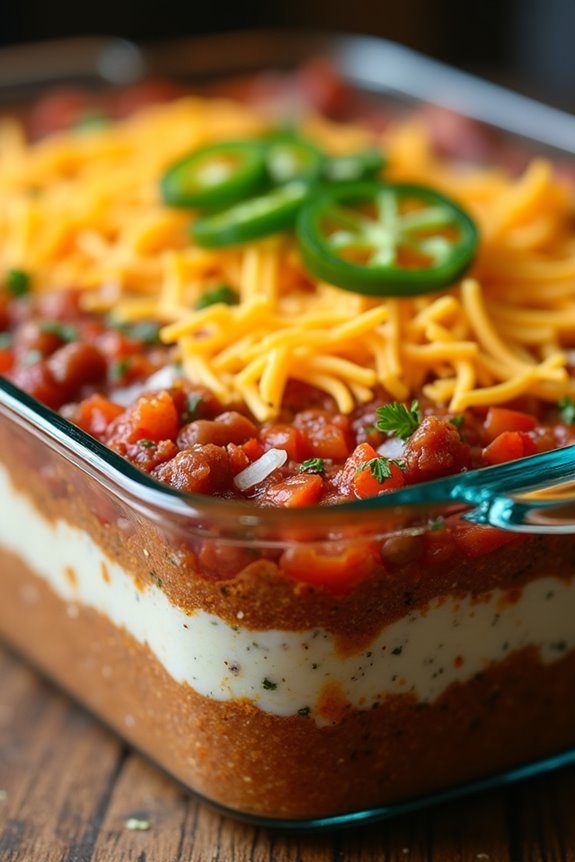 quick layered chilled mexican dip