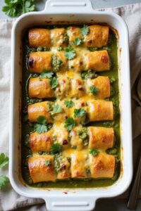 smoky green chicken enchiladas