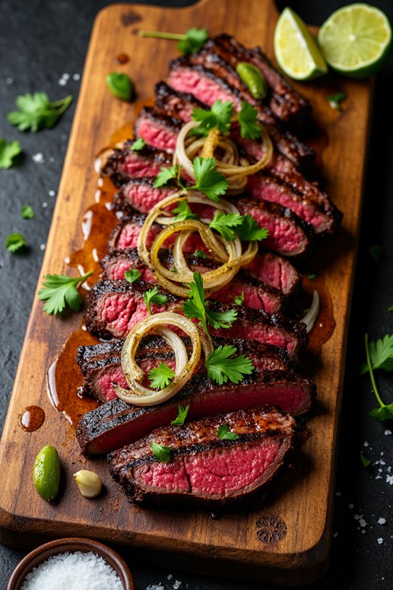 smoky grilled marinated carne asada