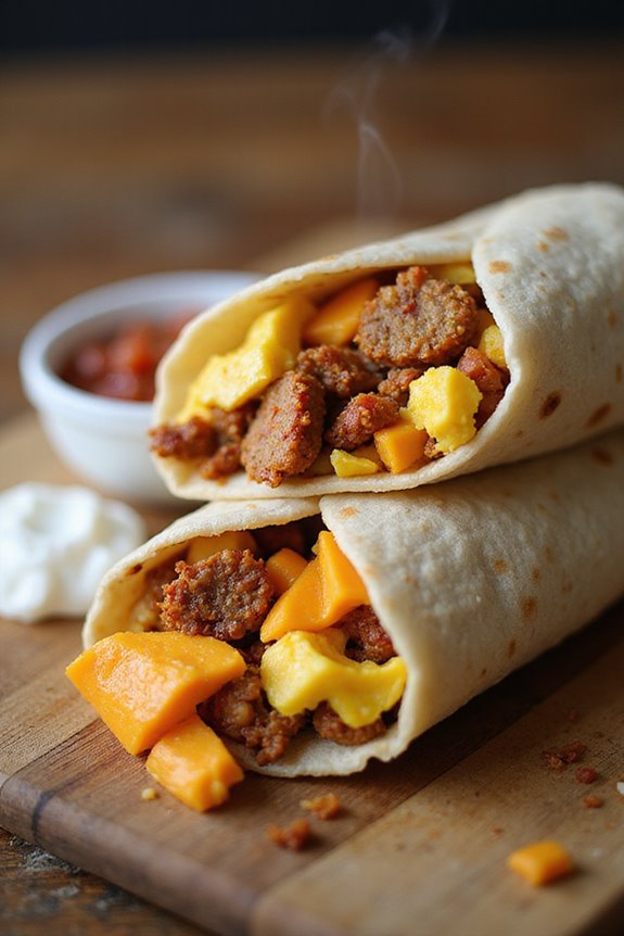straightforward breakfast burrito assembly instructions