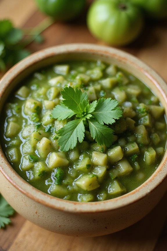 straightforward vibrant chunky elevated salsa verde