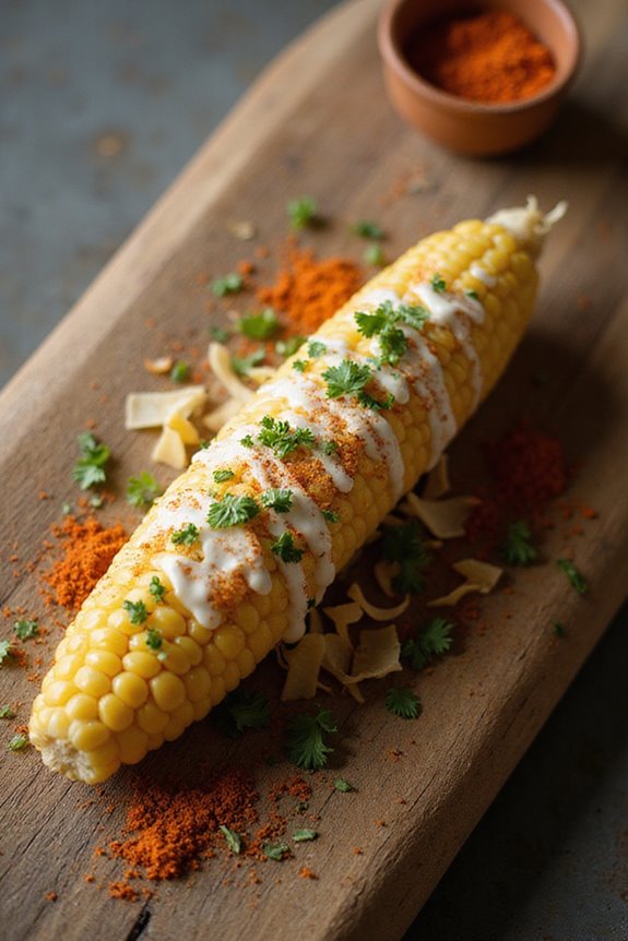 tempting savory grilled corn