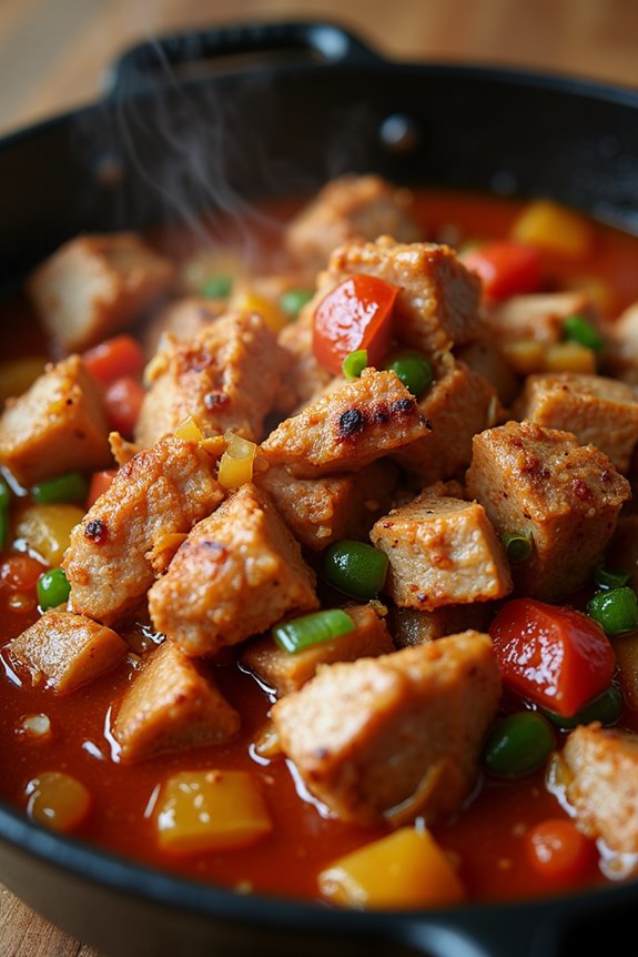 tender slow cooked flavorful pork chili