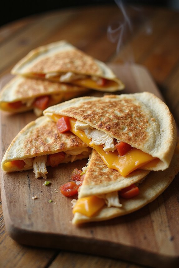 theatrical delicious cheesy crispy quesadilla