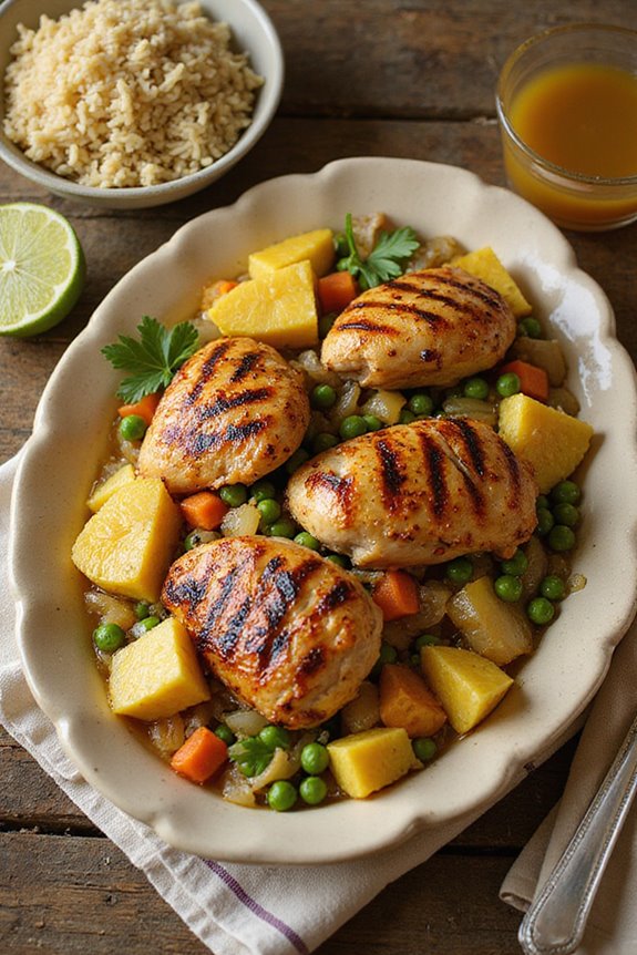 tropical grilled pineapple chicken
